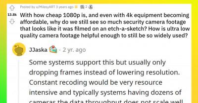 Reddit User Asks Why Security Cameras Still Film at Low Quality When 4K Equipment Is Becoming Cheaper