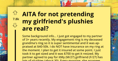 AITA For Ignoring Girlfriend's Requests To Interact With Her Plushies - Man Confused By Bizarre Request