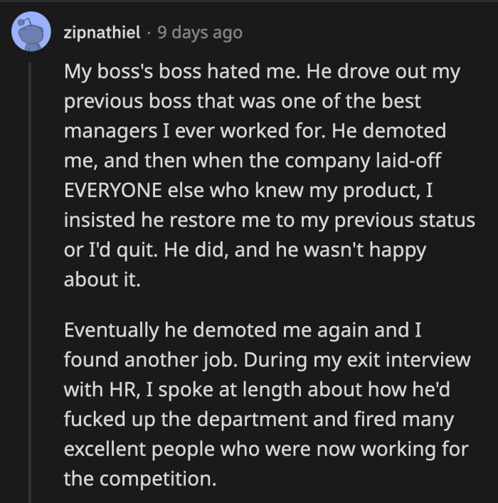 27. He should ask their competitors for a paycheck since he is determined to give them the best people