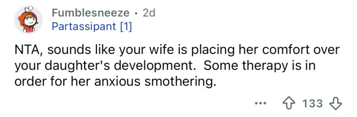 She really needs some therapy.