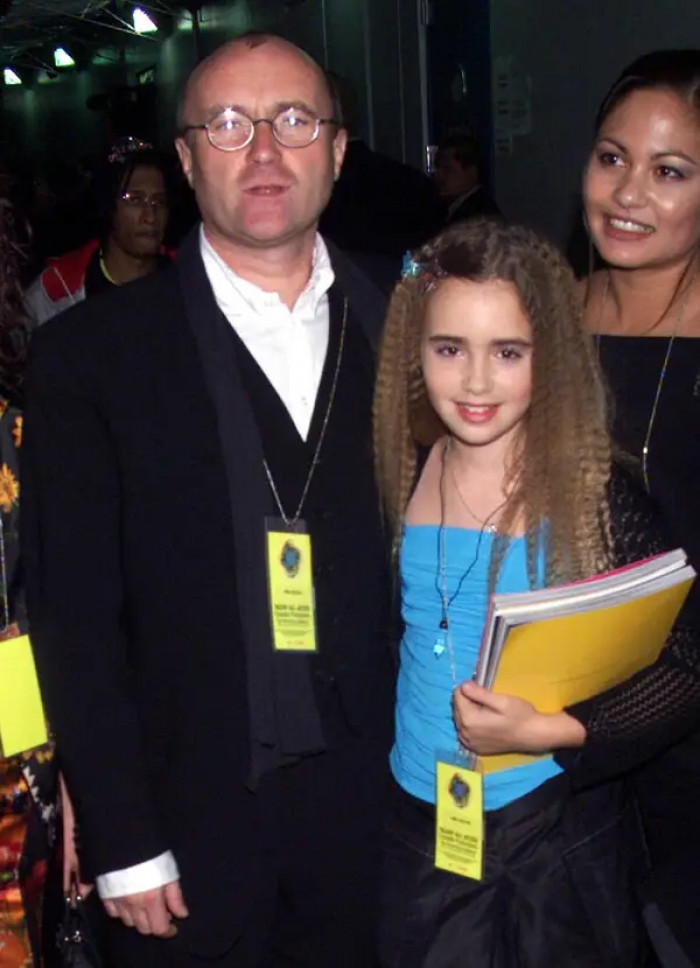 6. Lily Collins, daughter of Phil Collins, back then: