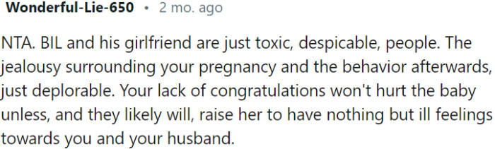 The brother-in-law and his girlfriend exhibit toxic and despicable behavior