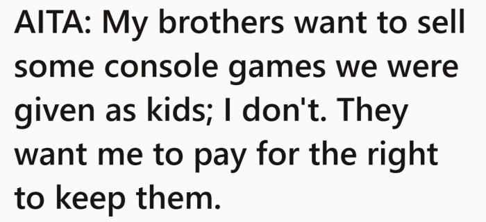 A childhood gift resurfaces, and suddenly everyone remembers it very differently.