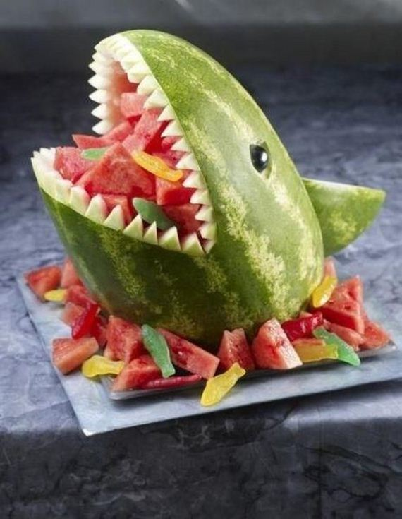 1. Shark Attack! The waterman predator unleashed. Beware, fruit surfers.