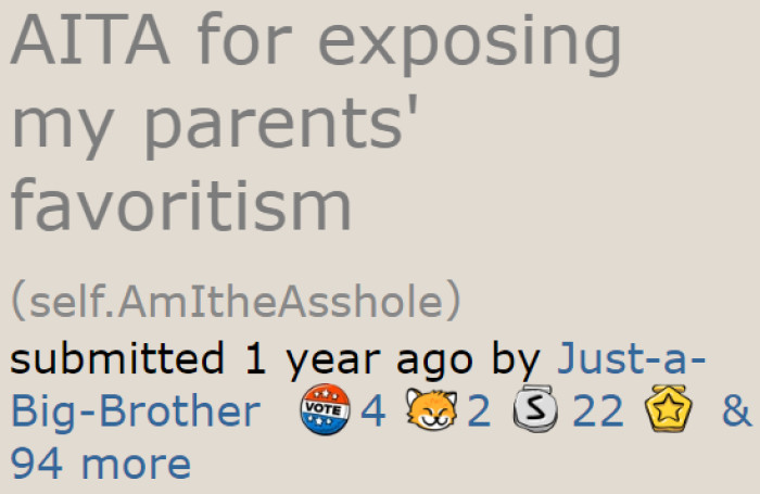 A teenager shared a recent confrontation with his parents on the 