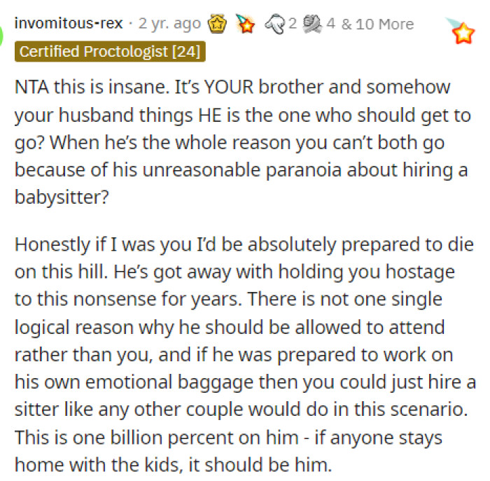 I think that OP should talk to her husband and explain the situation and the options they have that include her going to the wedding. It should be a non-negotiable.