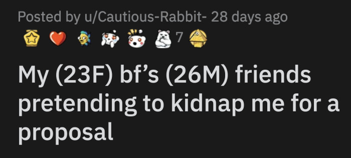 OP screamed for help when they pulled her out of the vehicle