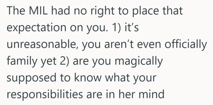 It points out how hard it is to meet expectations that were never clearly shared.