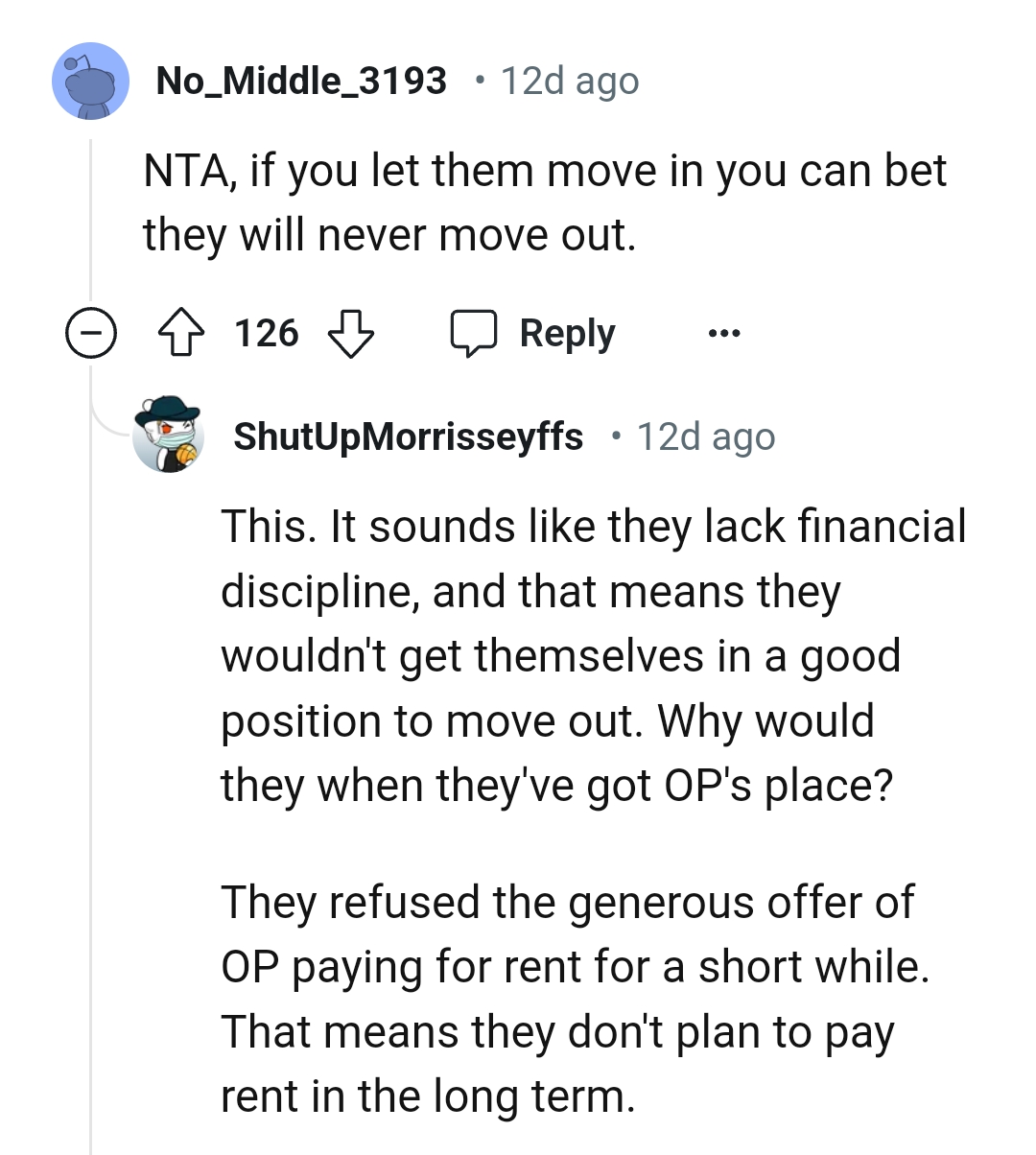 It sounds like they like financial discipline