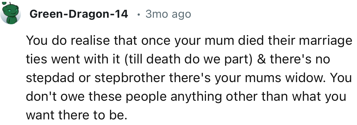 “You don't owe these people anything other than what you want there to be.”