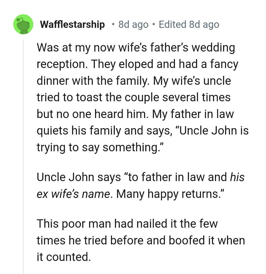 13. The poor man had nailed it a few times