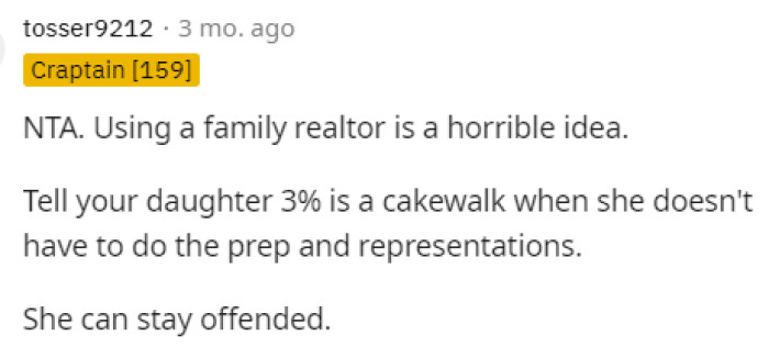 It seems like everyone is on the same page, telling him to just keep his money if she doesn't understand the benefits.