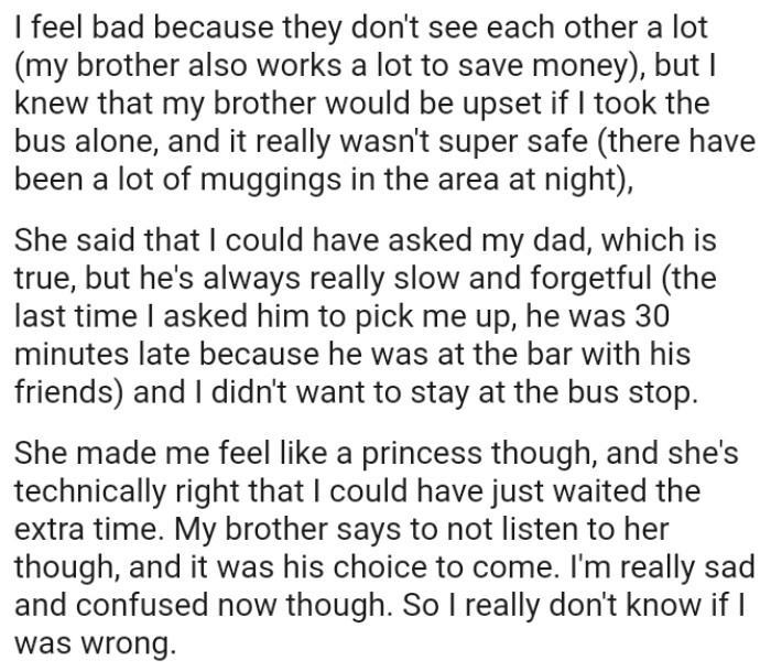 The OP could have asked her dad, but he's always really slow and forgetful.