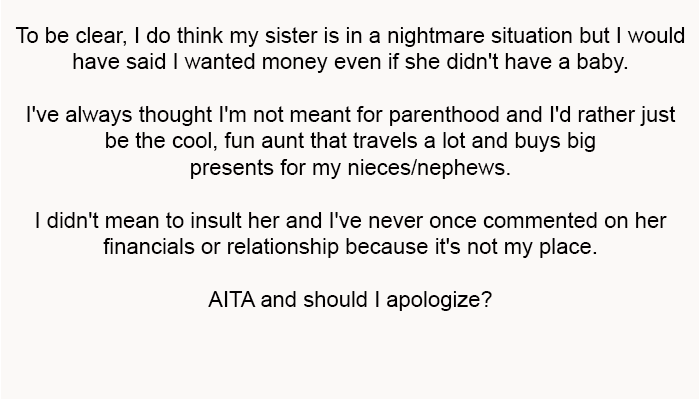 My sister is in a nightmare situation