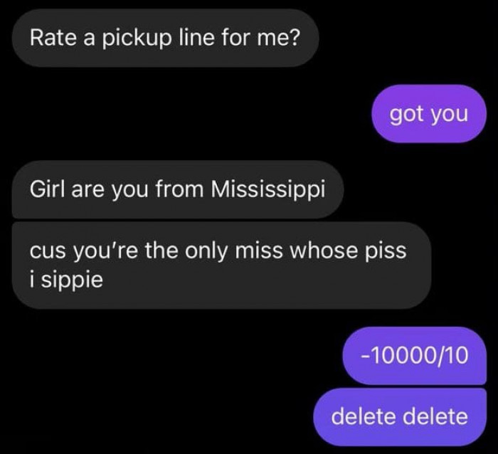 16. Pickup line 101. This guy's going places.