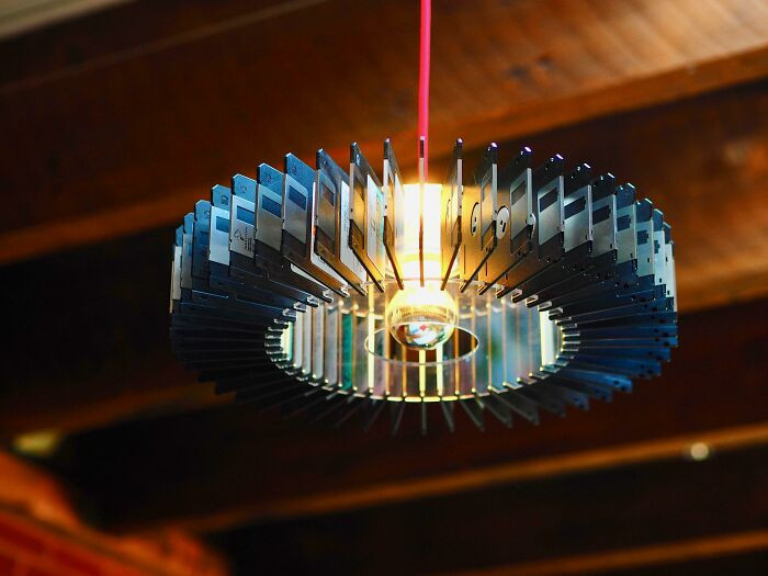 "Today I Made A Floppy Disk Chandelier"