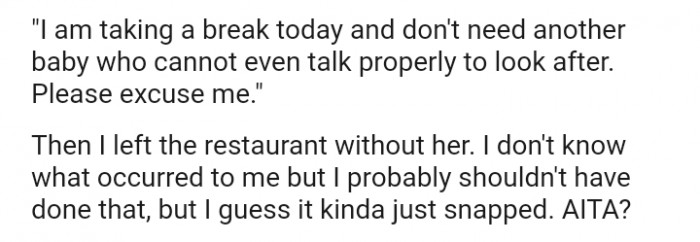 I don't know what occurred to me