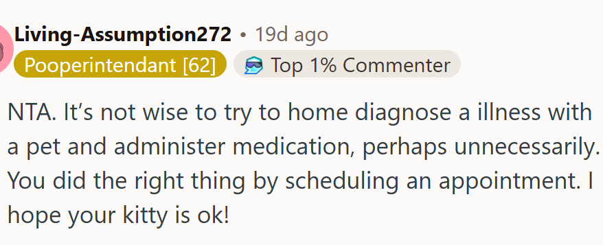 It’s not wise to try to home-diagnose an illness.