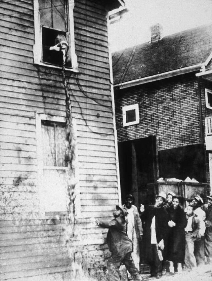 "Man Catches Alcohol To The Cup Pured Down From Window By Prohibition Agent, USA 1925. Great Photo"