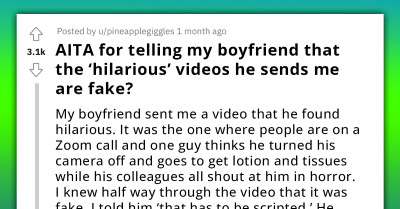 Girl Doesn't Like The Funny Videos Her Boyfriend Is Sending Her, Can't Tell Him The Truth
