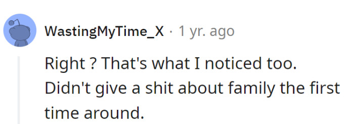 Suddenly caring about family dynamics now is like closing the barn door after the horse bolts.