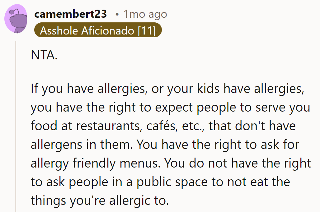 Sounds like she's trying to turn a ballpark into a no-peanut gallery. Good luck with that!