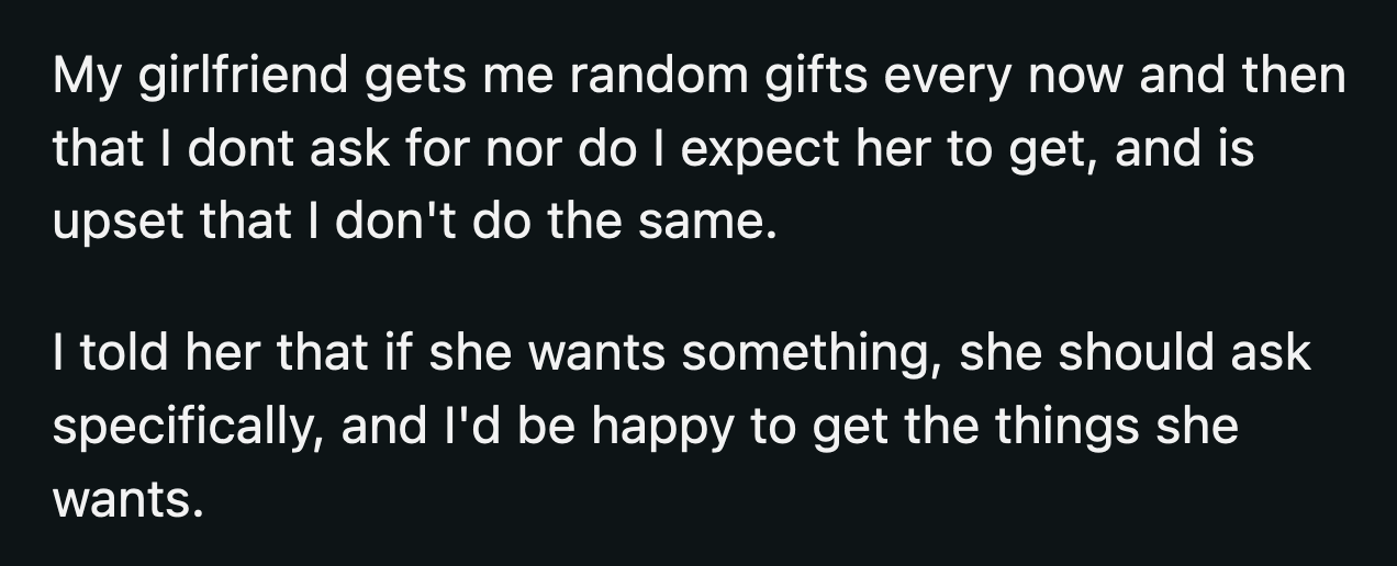 OP asked if it wasn't enough that he spent quality time with her.