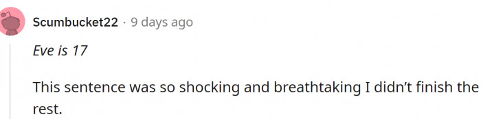 After all, Eve is 17