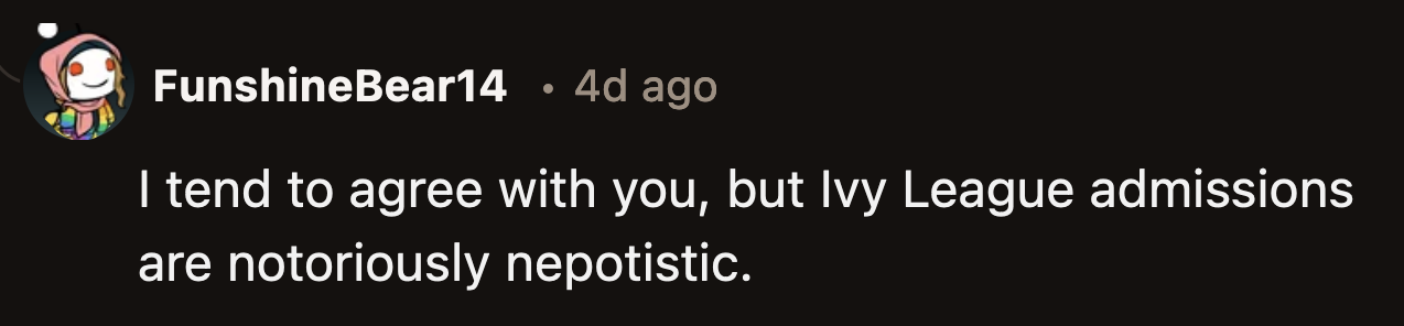 However, legacy admissions are a reality. Burying our heads in the sand won't make them go away.