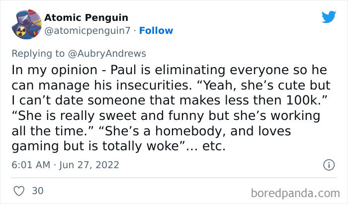 27. Paul is trying to manage his insecurities