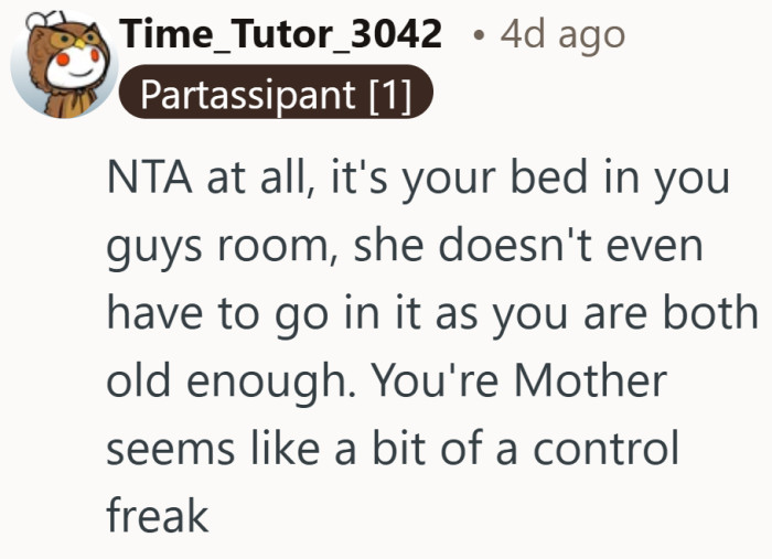 If you are the one sleeping there every night, picking the sheets feels like a fair privilege.