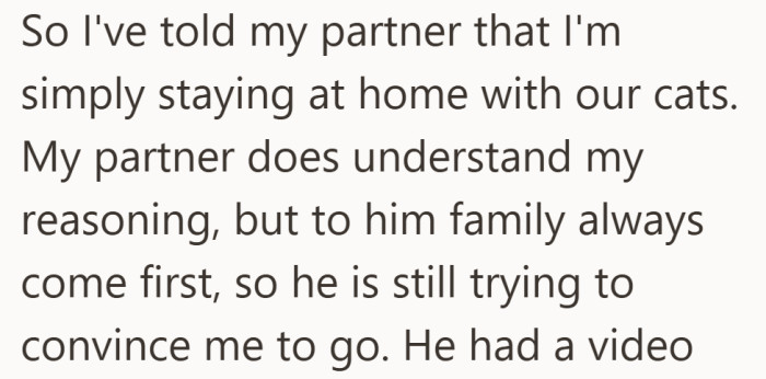 She draws a clear line, but the pressure to go is still there.