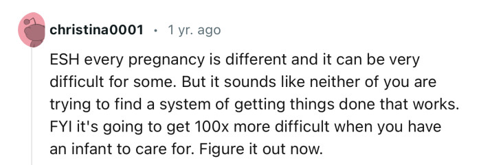 “It sounds like neither of you are trying to find a system of getting things done that works.”