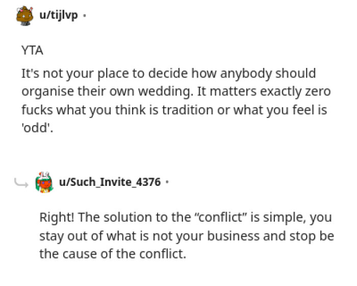 The OP Should Stay Out of It