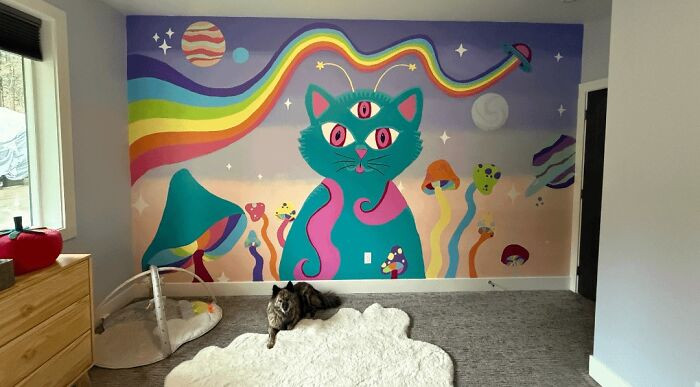 "Mural I Painted For A Nursery"