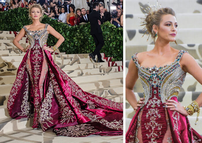5. Go big or go home. During the 2018 Met Gala, Blake Lively hired a bus to travel with her custom-made Versace dress, which featured stunning details of rhinestones.