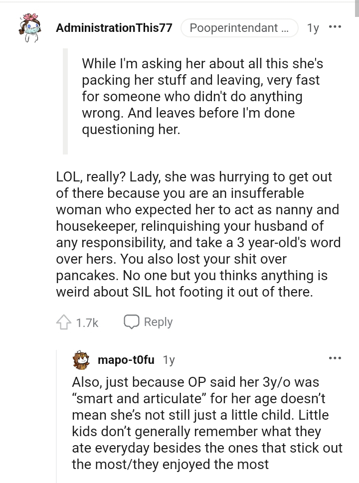 Why the lady was hurrying to get out of there