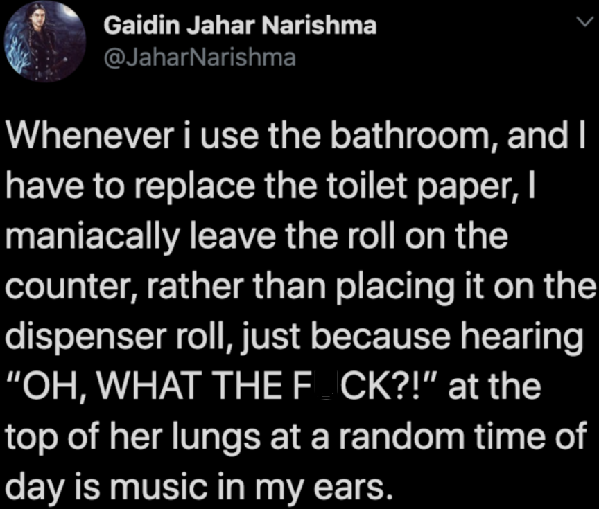 The toilet paper