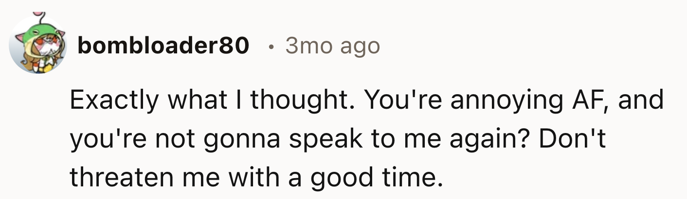 Her Friend Was Very Annoying