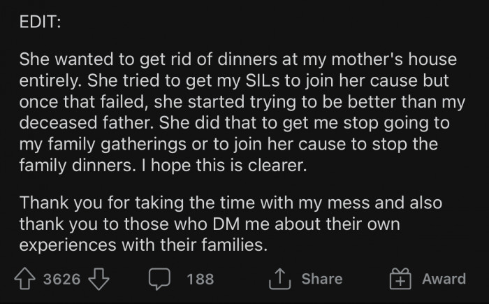 OP added an edit at the end to clarify matters further.