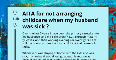 Sick Husband Demands Help, But Wife Stands Firm After Years Of Managing Childcare Solo