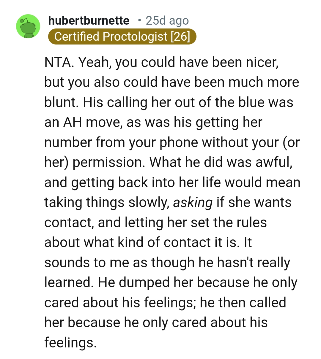 What he did was awful