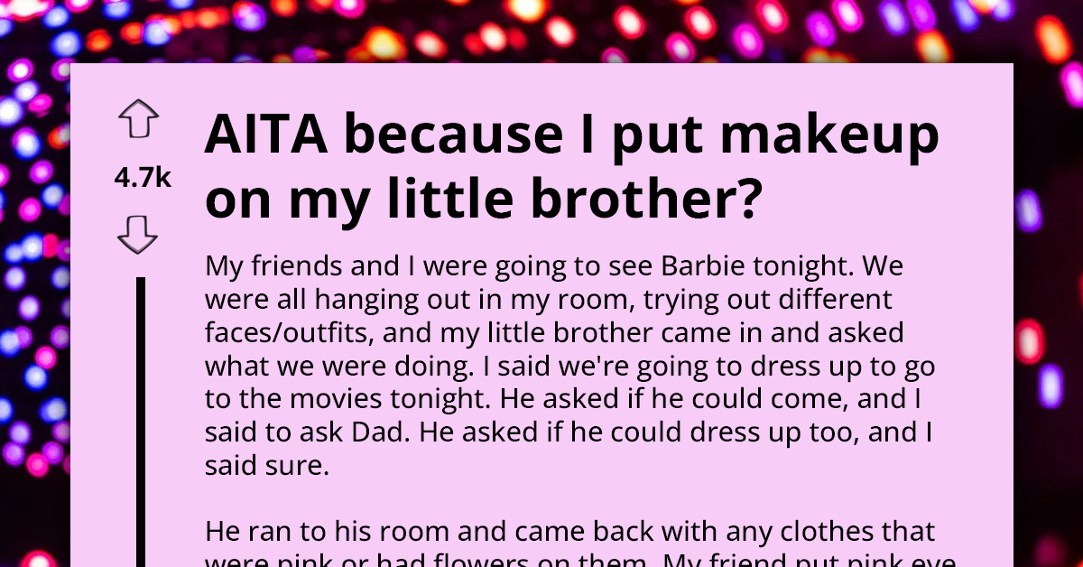Teenager Makes Her Little Brother Look Cuter By Applying Makeup On Him, Gets Grounded For It And Redditors React