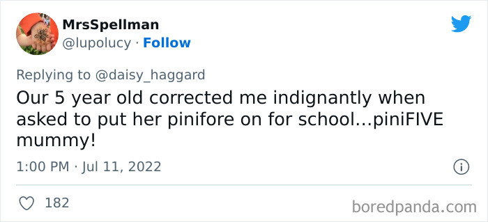 50. She's five, not four