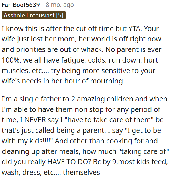 No parent is ever at 100%, and we all have our moments of fatigue, illness, and exhaustion.