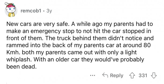 An older car would have led to their death.