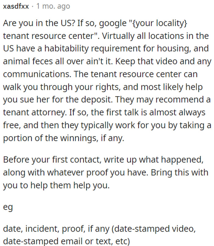 OP should keep evidence like videos and communication records and contact a professional.