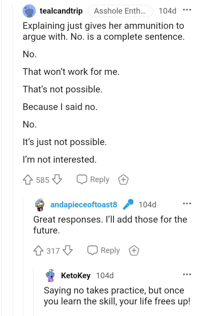 No is actually a complete sentence