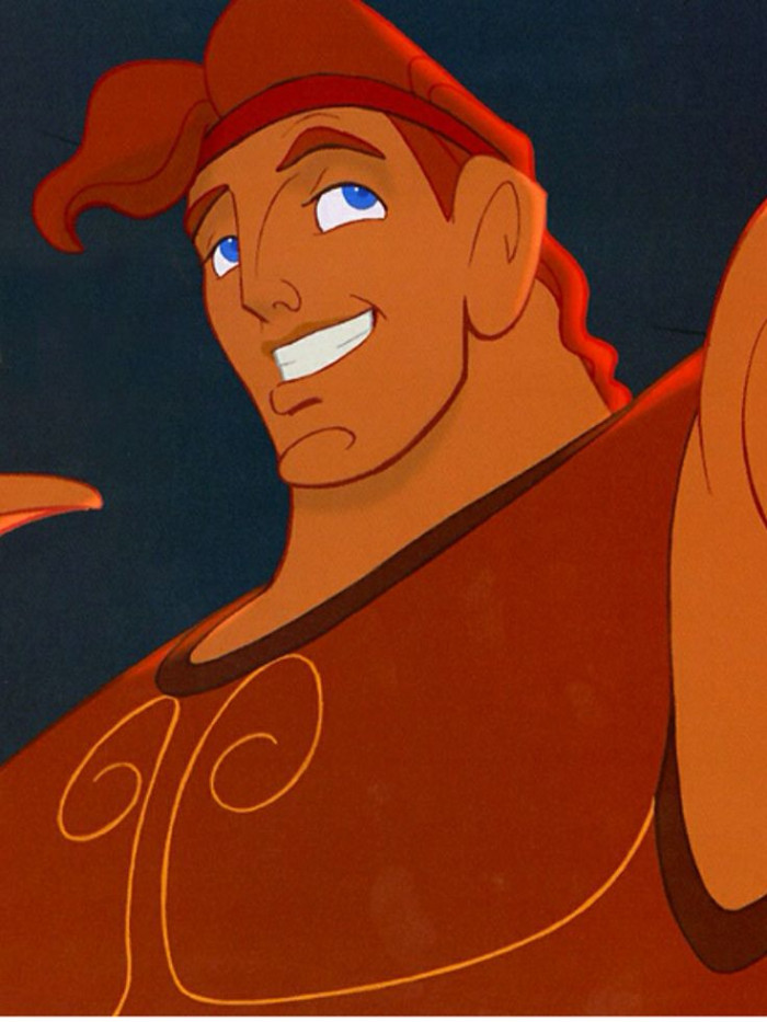 Hercules (Hercules, 1997) has reddish-orange hair under all that muscle.