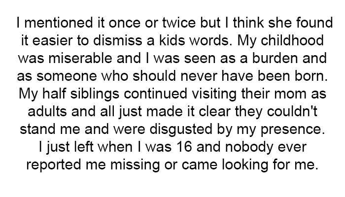 My childhood was miserable